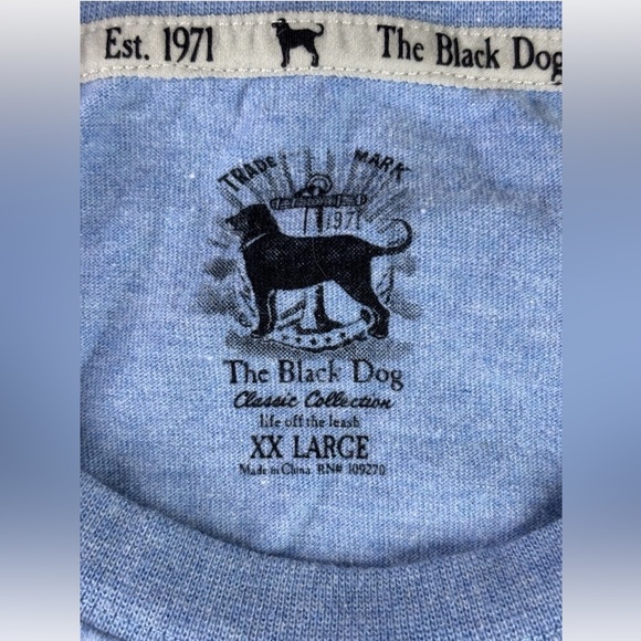The Black Dog Annapolis MD T-Shirt Blue Graphic Tee Men’s XXL Cotton - Picture 2 of 7